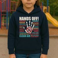 Resist Hands Off Protest Anti Trump Kids Hoodie thumb 3
