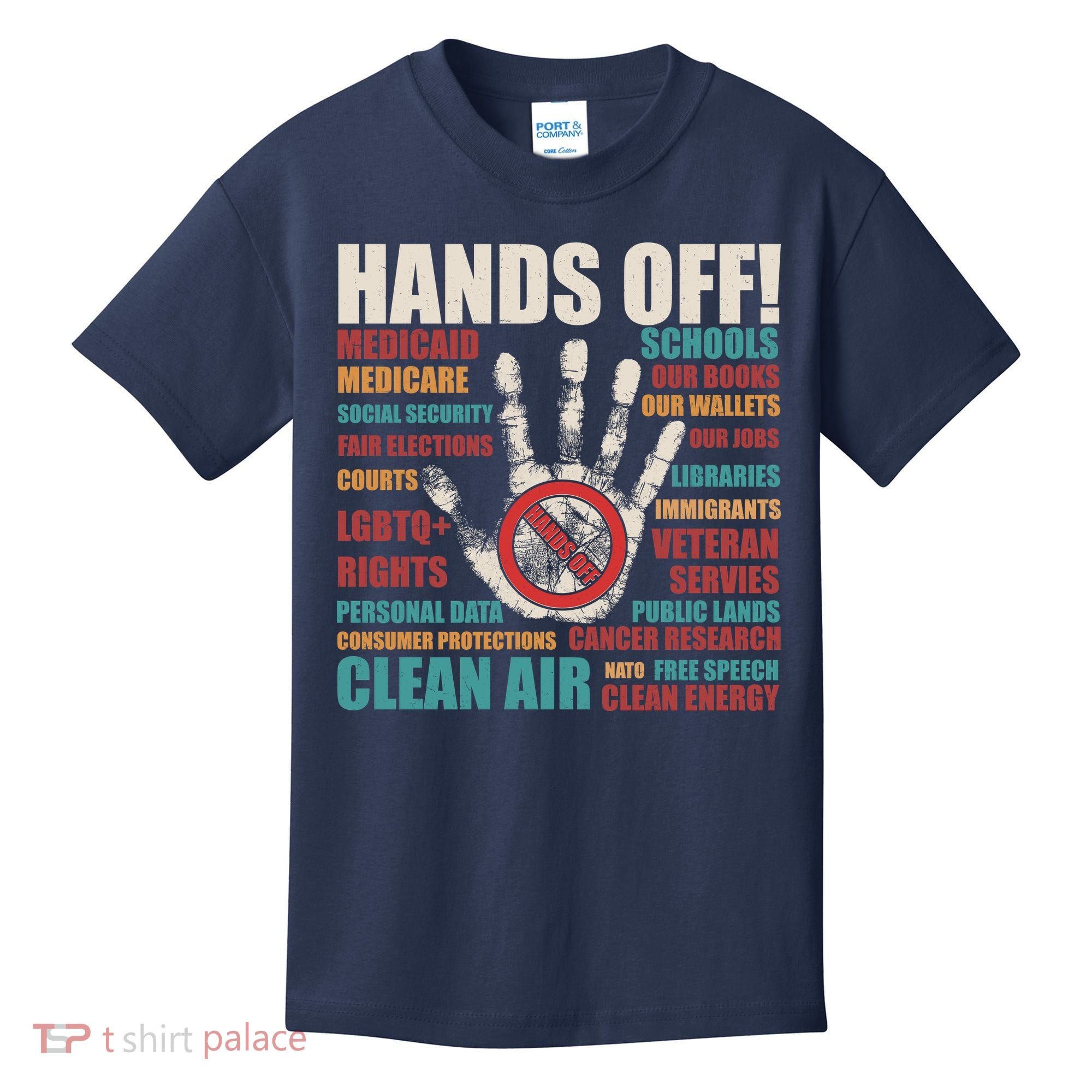 Resist Hands Off Protest Anti Trump Kids T-Shirt