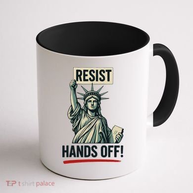 Resist Hands Off Coffee Mug back