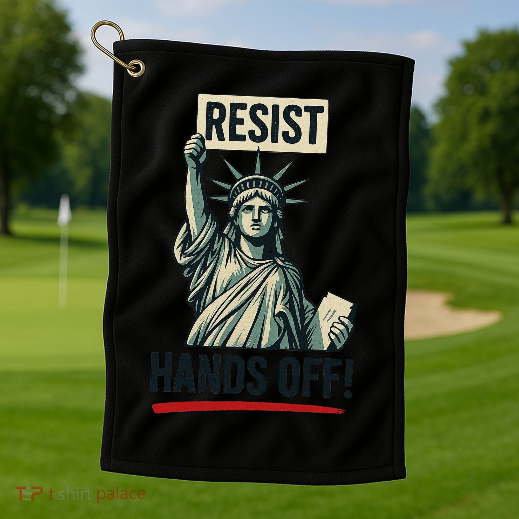 Resist Hands Off Golf Towel