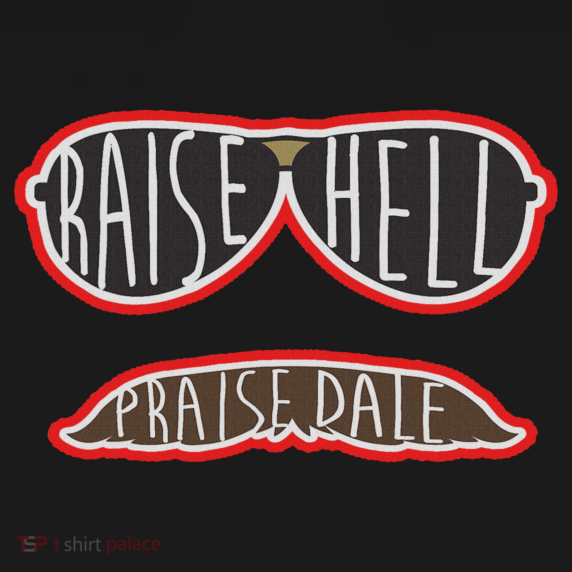 Raise Hell Praise Dale Classic Black Polo