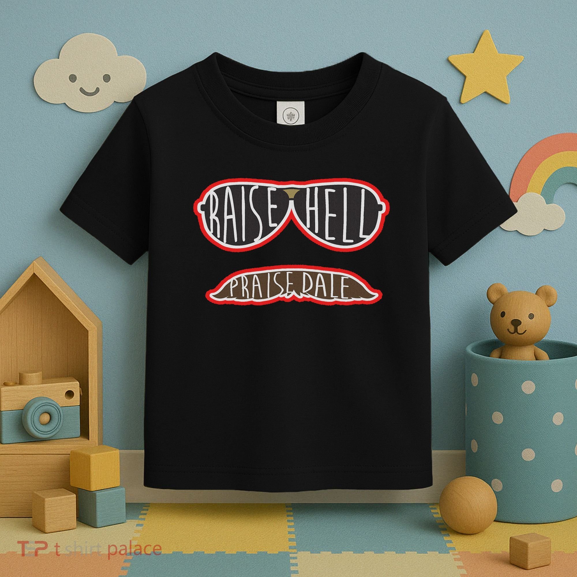Raise Hell Praise Dale Classic Black Toddler T-Shirt