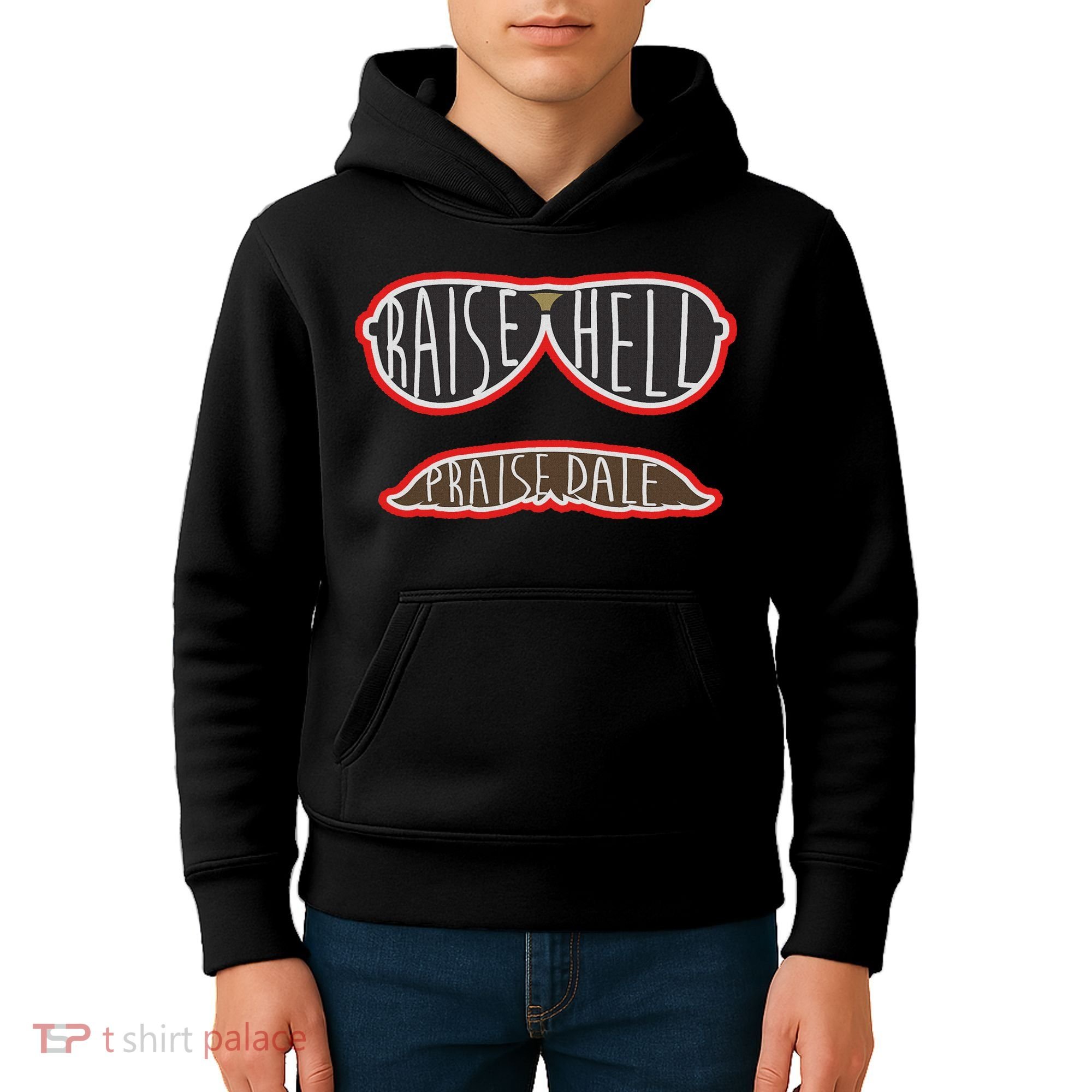 Raise Hell Praise Dale Classic Black Kids Hoodie