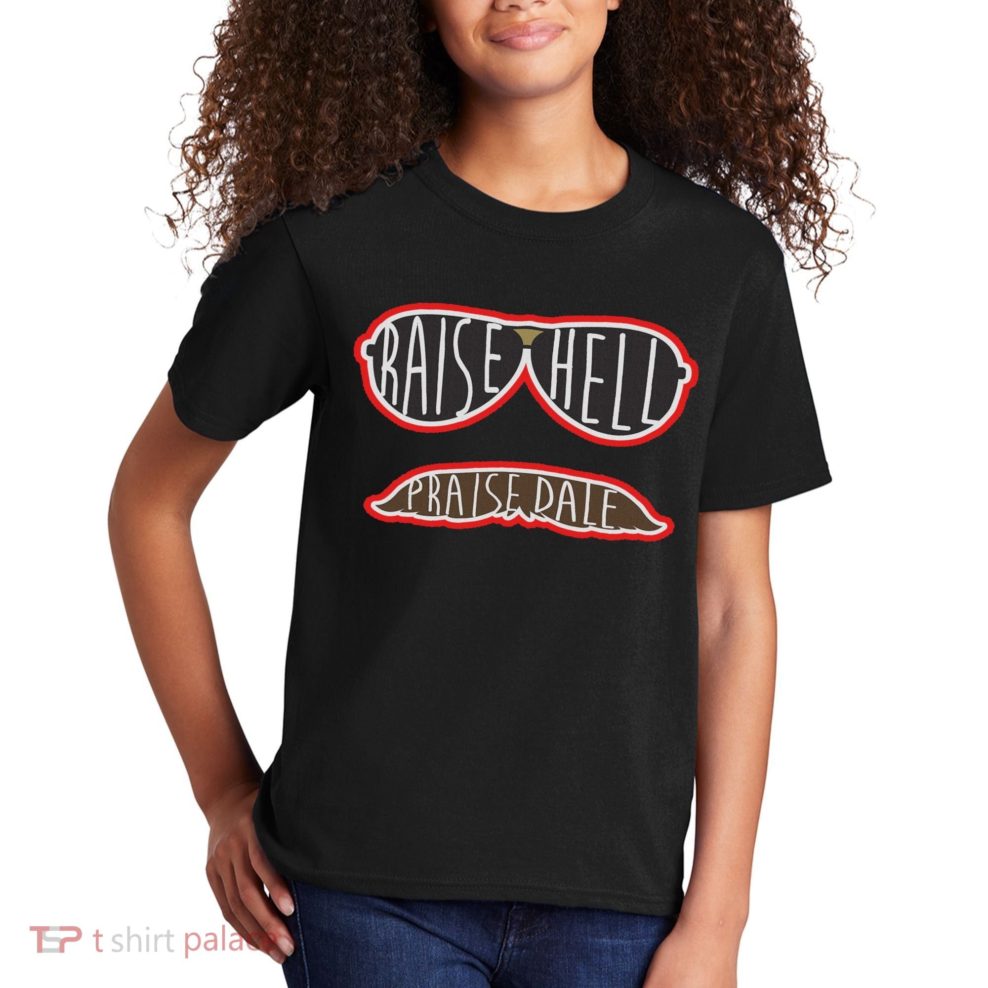 Raise Hell Praise Dale Classic Black Kids T-Shirt