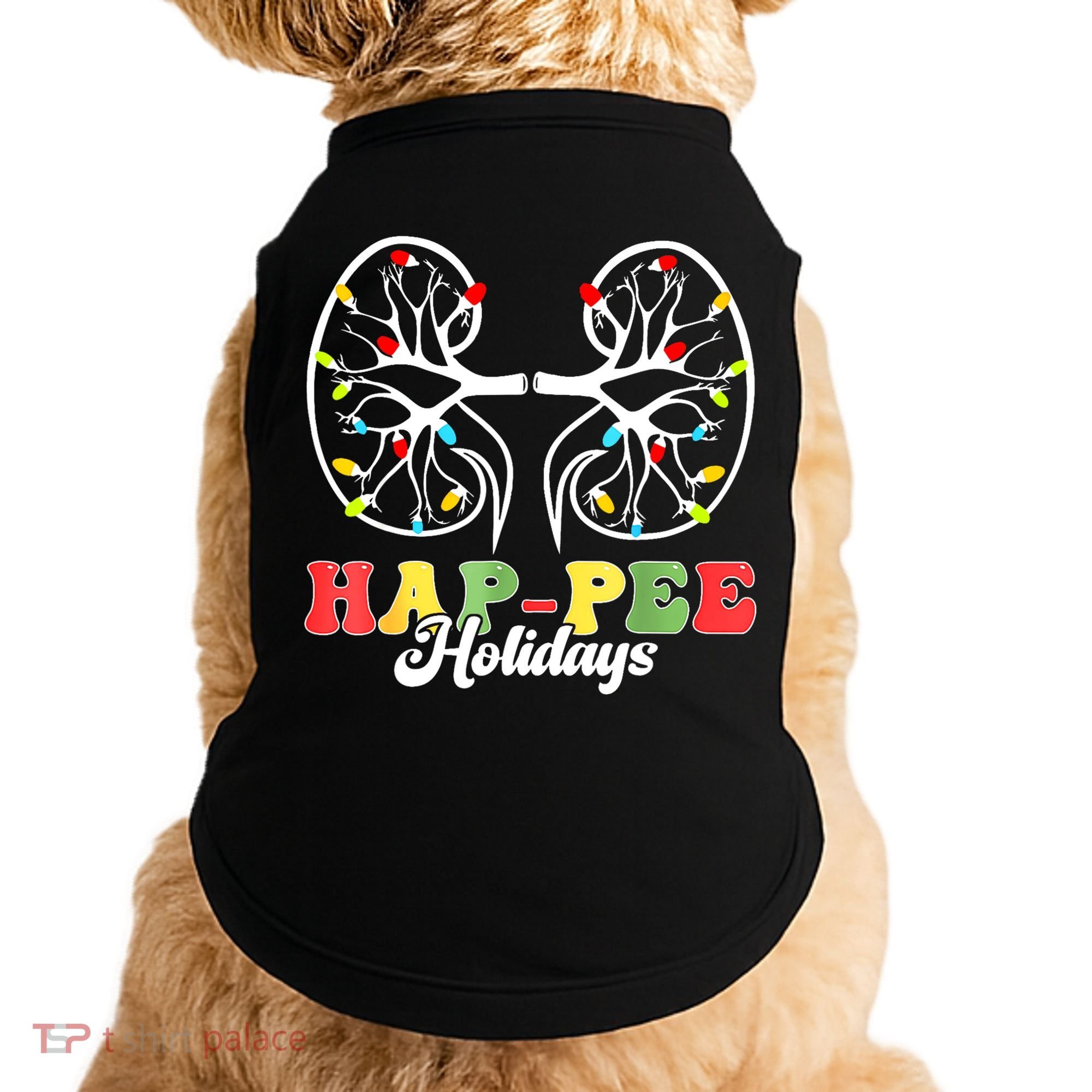 Retro Hap Pee Holidays Christmas Dialysis Nurse Kidney Xmas Doggie Tank