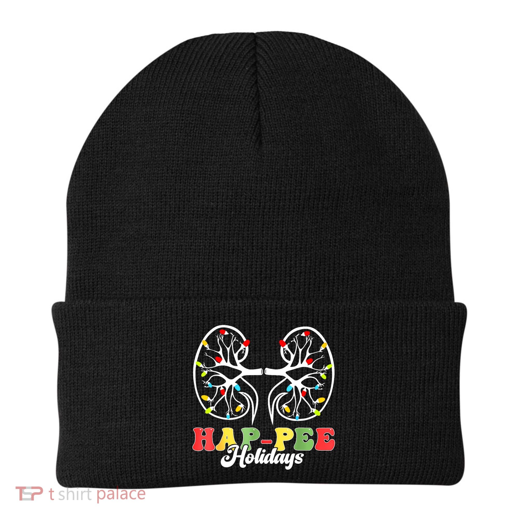 Retro Hap Pee Holidays Christmas Dialysis Nurse Kidney Xmas Beanie