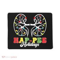 Retro Hap Pee Holidays Christmas Dialysis Nurse Kidney Xmas Mousepad thumb 0