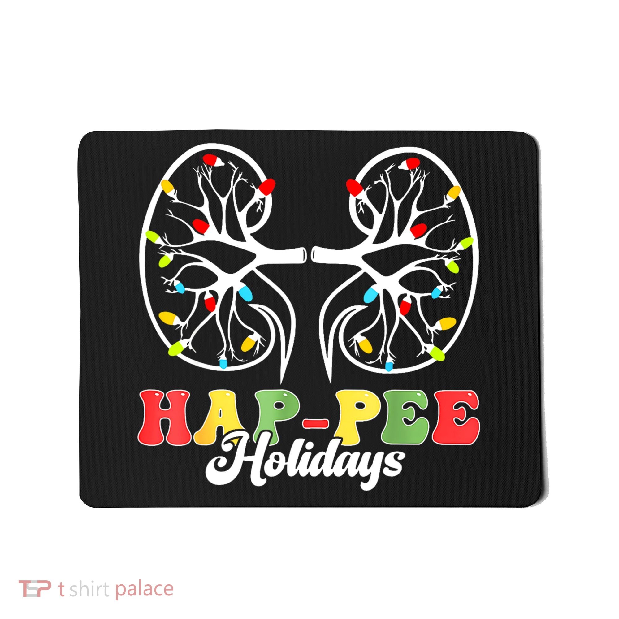 Retro Hap Pee Holidays Christmas Dialysis Nurse Kidney Xmas Mousepad