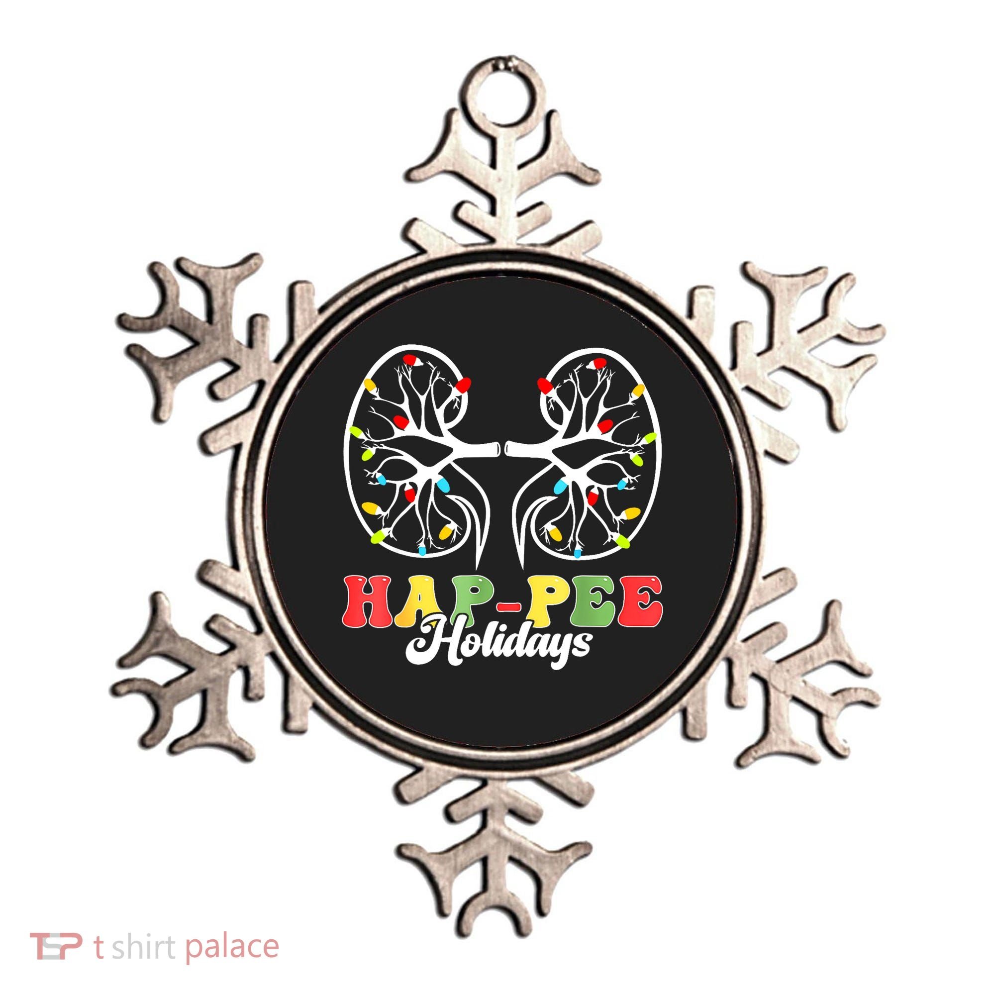 Retro Hap Pee Holidays Christmas Dialysis Nurse Kidney Xmas Ornament