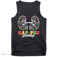 Retro Hap Pee Holidays Christmas Dialysis Nurse Kidney Xmas Tank Top thumb 0