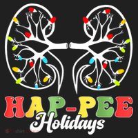 Retro Hap Pee Holidays Christmas Dialysis Nurse Kidney Xmas Golf Towel thumb 3