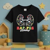 Retro Hap Pee Holidays Christmas Dialysis Nurse Kidney Xmas Toddler T-Shirt thumb 3