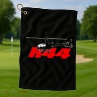 R44 Helicopter Pilot Aviation R44 Helicopter Golf Towel thumb 1