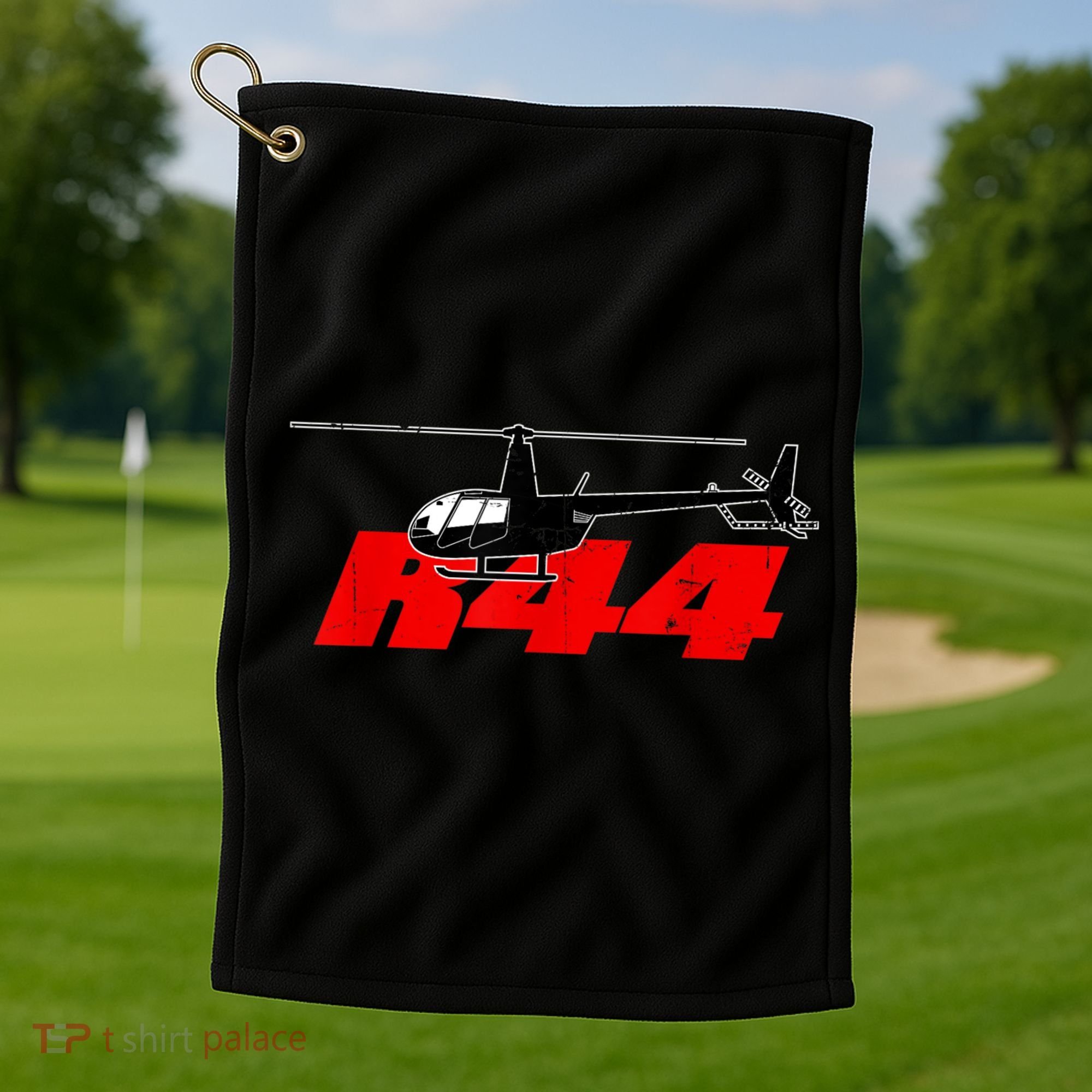 R44 Helicopter Pilot Aviation R44 Helicopter Golf Towel