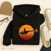 R44 Helicopter Pilot Aviation R44 Helicopter Hoodie thumb 4