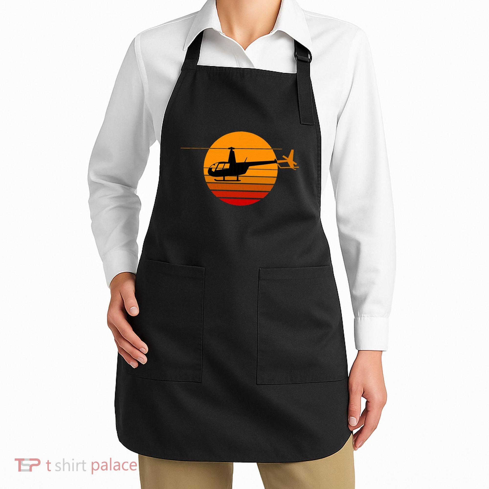 R44 Helicopter Pilot Aviation R44 Helicopter Apron