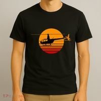 R44 Helicopter Pilot Aviation R44 Helicopter T-Shirt thumb 3