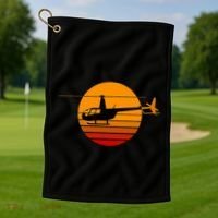 R44 Helicopter Pilot Aviation R44 Helicopter Golf Towel thumb 1