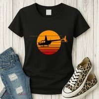 R44 Helicopter Pilot Aviation R44 Helicopter Women's T-Shirt thumb 3