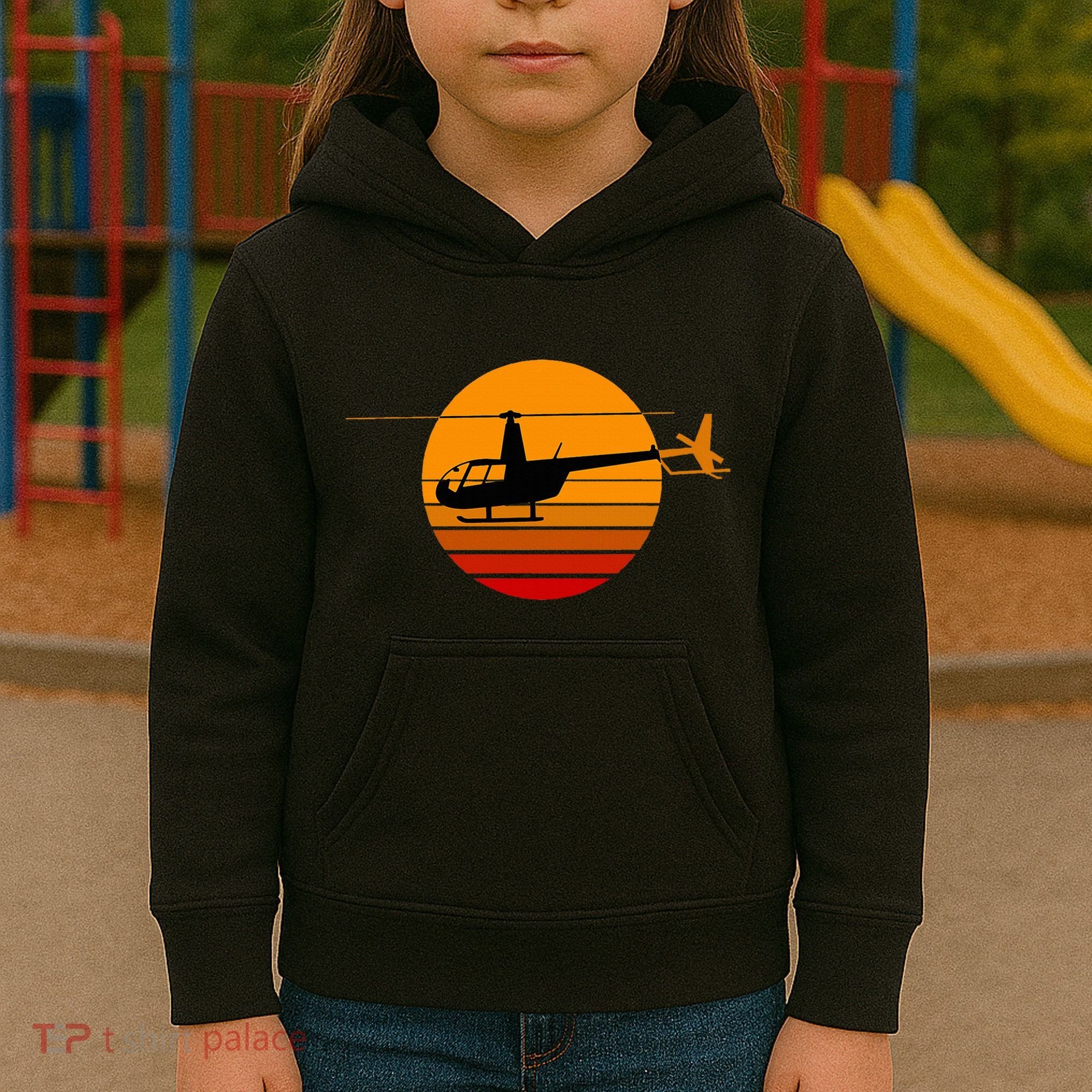 R44 Helicopter Pilot Aviation R44 Helicopter Kids Hoodie