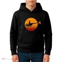R44 Helicopter Pilot Aviation R44 Helicopter Kids Hoodie thumb 4