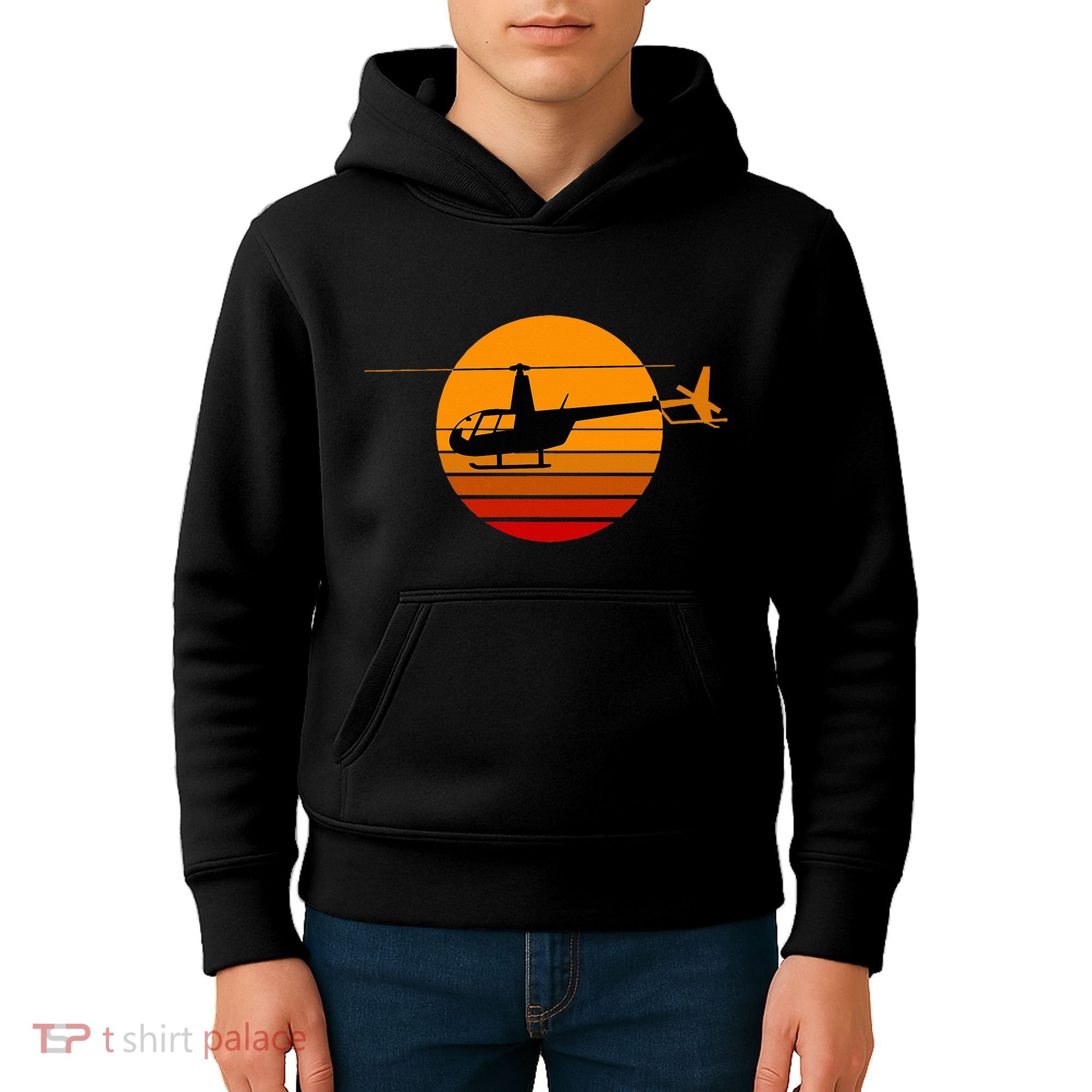 R44 Helicopter Pilot Aviation R44 Helicopter Kids Hoodie