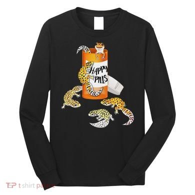 Reptile Happy Pills Leopard Gecko Lover Long Sleeve Shirt