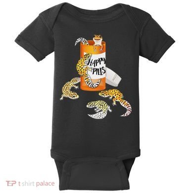 Reptile Happy Pills Leopard Gecko Lover Baby Bodysuit