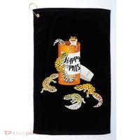 Reptile Happy Pills Leopard Gecko Lover Golf Towel thumb 0