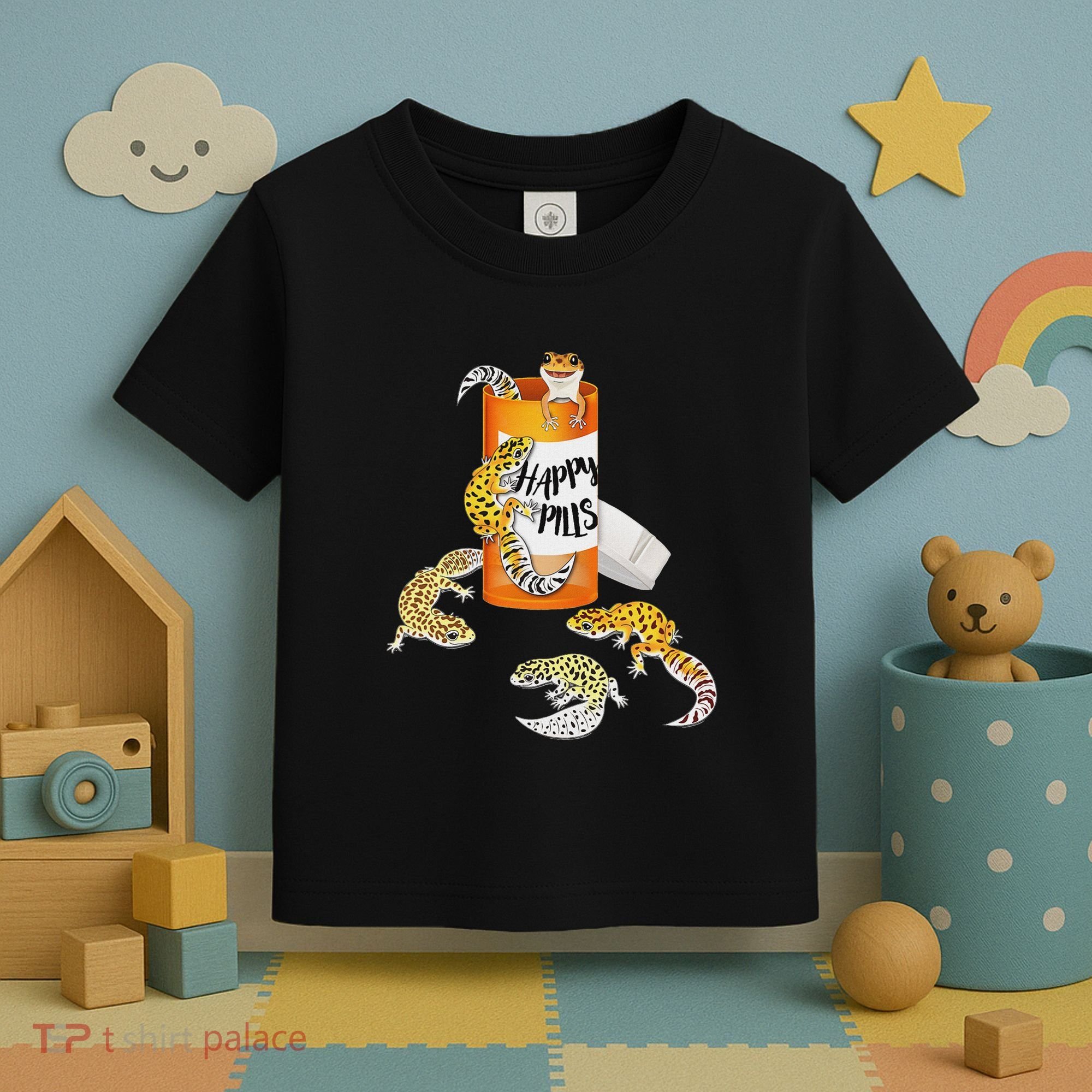 Reptile Happy Pills Leopard Gecko Lover Toddler T-Shirt