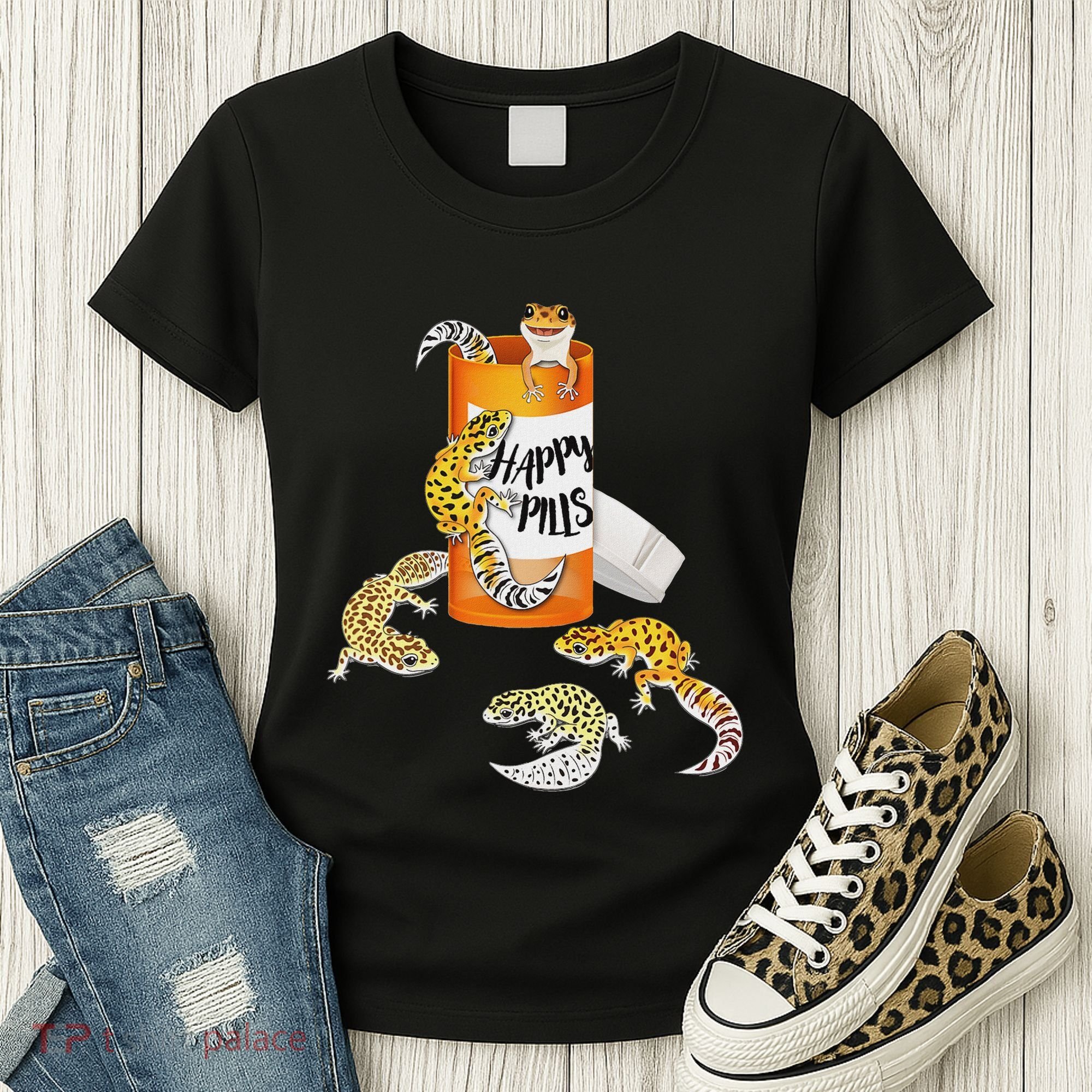 Reptile Happy Pills Leopard Gecko Lover Women's T-Shirt