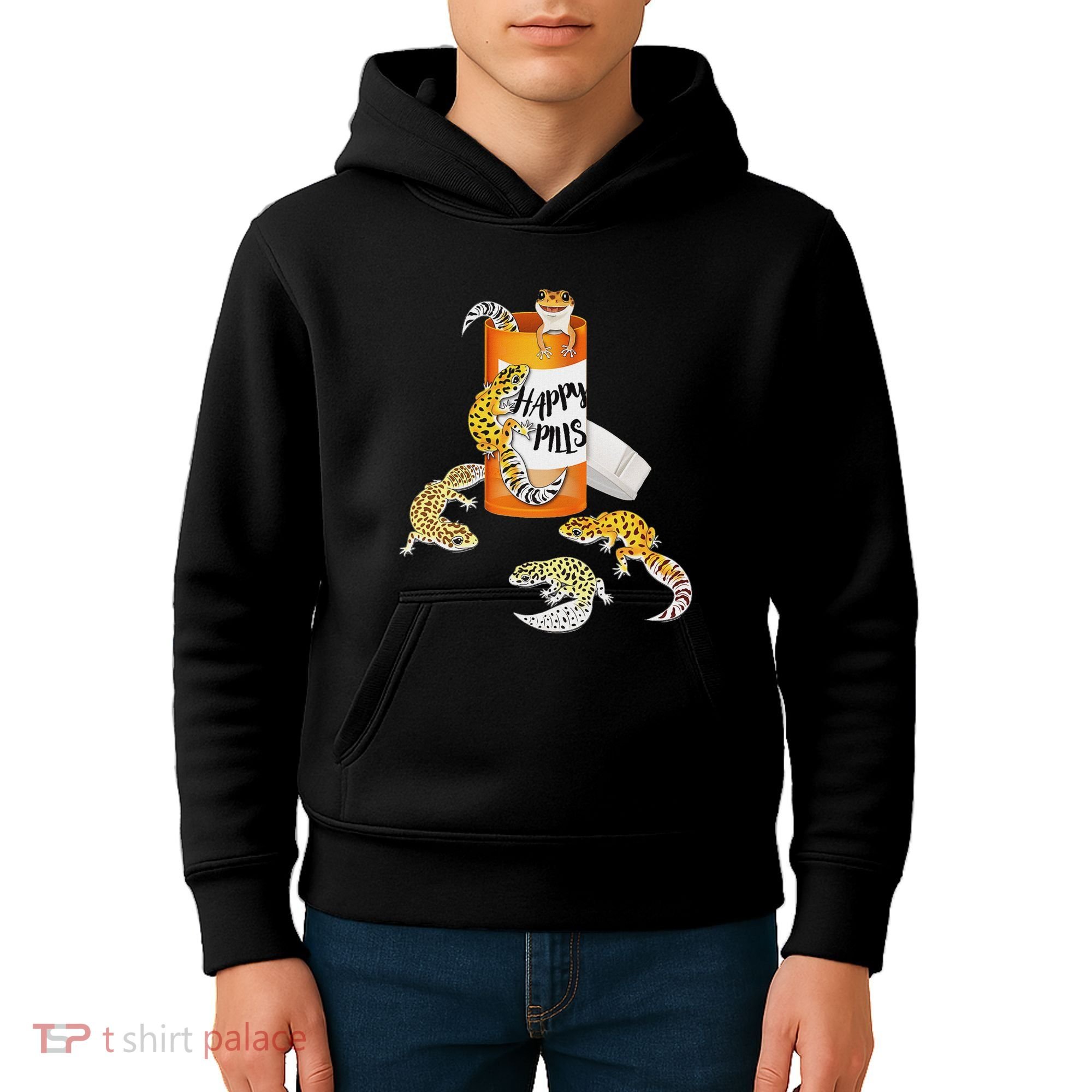 Reptile Happy Pills Leopard Gecko Lover Kids Hoodie