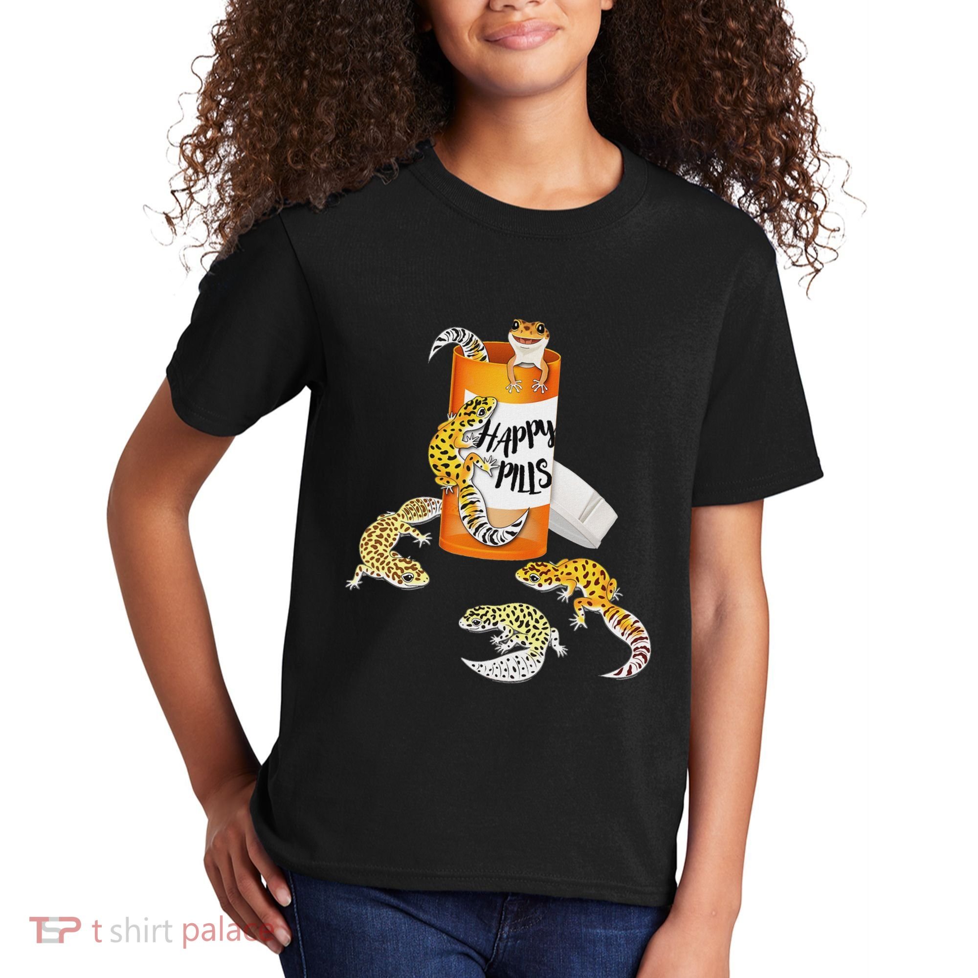 Reptile Happy Pills Leopard Gecko Lover Kids T-Shirt