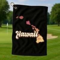 Retro Hawaii Golf Towel thumb 1