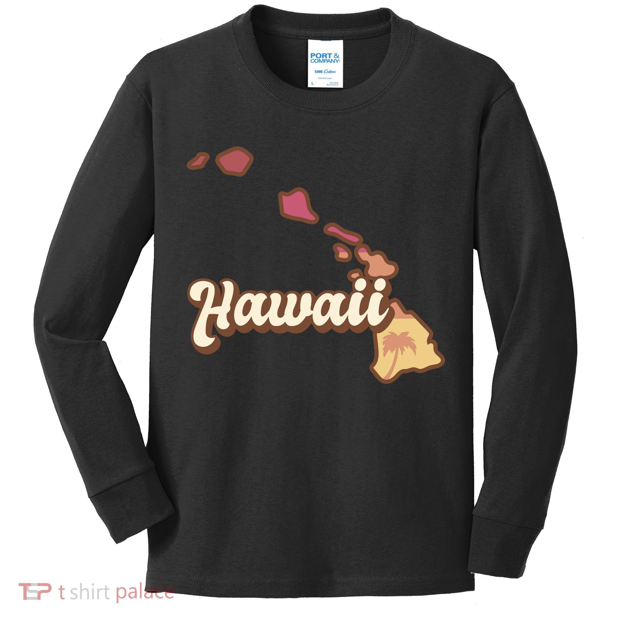 Retro Hawaii Kids Long Sleeve Shirt