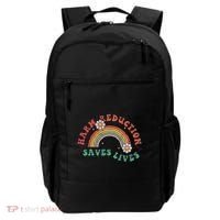 Retro Harm Reduction Saves Lives Overdose Awareness Rainbow Backpack thumb 0