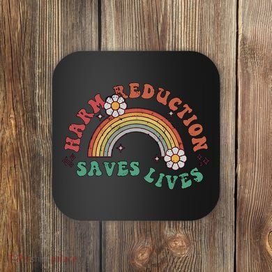 Retro Harm Reduction Saves Lives Overdose Awareness Rainbow Coaster