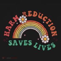 Retro Harm Reduction Saves Lives Overdose Awareness Rainbow Women's Hoodie thumb 2