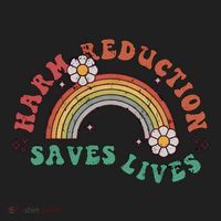 Retro Harm Reduction Saves Lives Overdose Awareness Rainbow Tumbler thumb 3