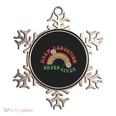 Retro Harm Reduction Saves Lives Overdose Awareness Rainbow Ornament