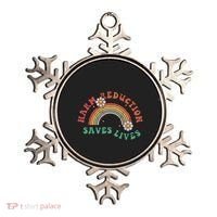 Retro Harm Reduction Saves Lives Overdose Awareness Rainbow Ornament thumb 0