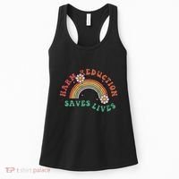 Retro Harm Reduction Saves Lives Overdose Awareness Rainbow Women's Tank Top thumb 0