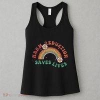 Retro Harm Reduction Saves Lives Overdose Awareness Rainbow Women's Tank Top thumb 3