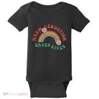 Retro Harm Reduction Saves Lives Overdose Awareness Rainbow Baby Bodysuit thumb 0