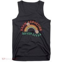 Retro Harm Reduction Saves Lives Overdose Awareness Rainbow Tank Top thumb 0