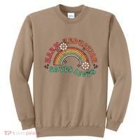 Retro Harm Reduction Saves Lives Overdose Awareness Rainbow Sweatshirt thumb 0
