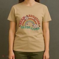Retro Harm Reduction Saves Lives Overdose Awareness Rainbow T-Shirt thumb 4