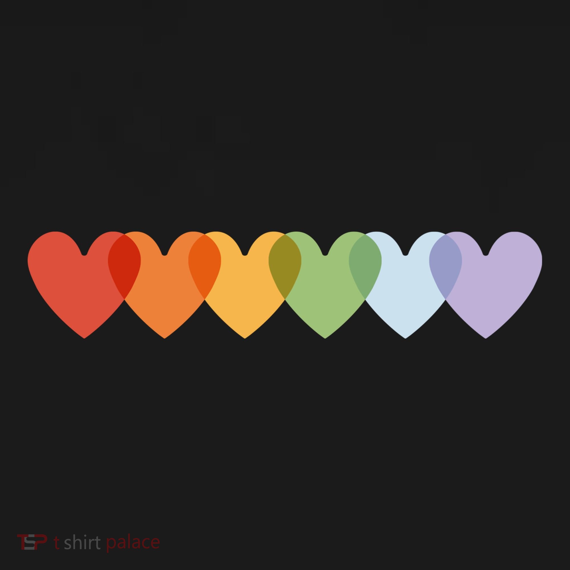 Rainbow Hearts Button