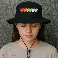 Rainbow Hearts Bucket Hat thumb 3