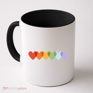 Rainbow Hearts Coffee Mug